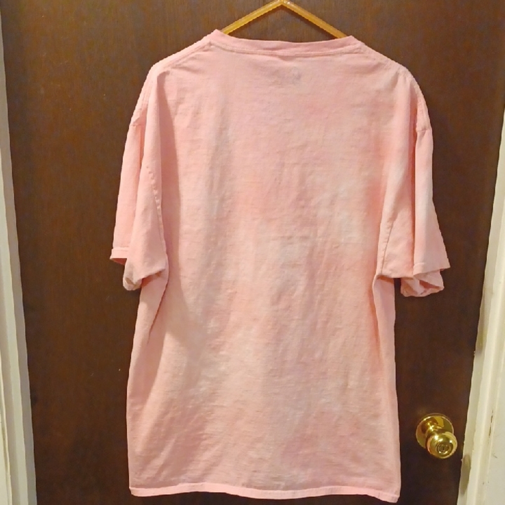 Barbie Dream Car Pink And White Tye Dye Tee Shirt. Size L - Picture 6 of 10